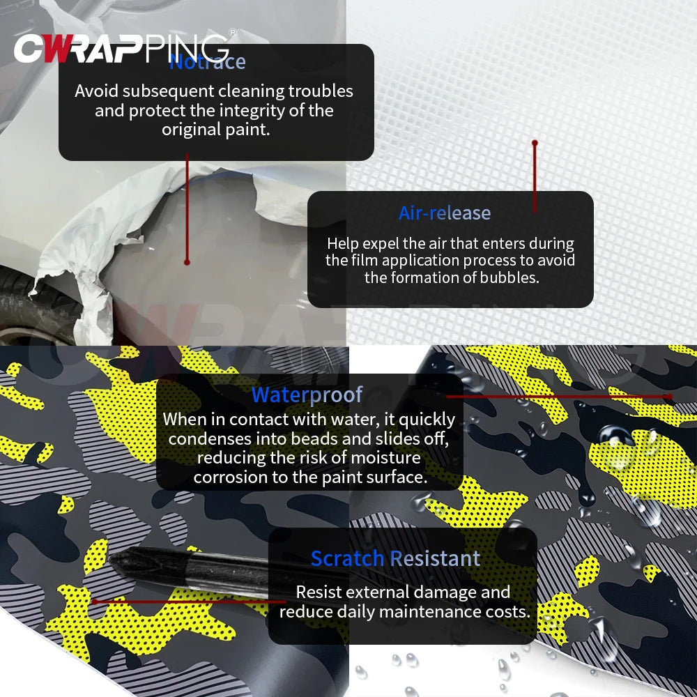 Foiling Camouflage Film Motorcycle Adhesive Vinyl Paper Cover