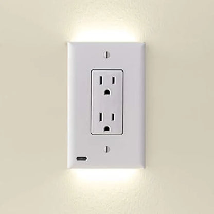 Sensor Duplex Electrical Outlet Plugboard plug-in Receptacle