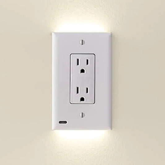 Sensor Duplex Electrical Outlet Plugboard plug-in Receptacle