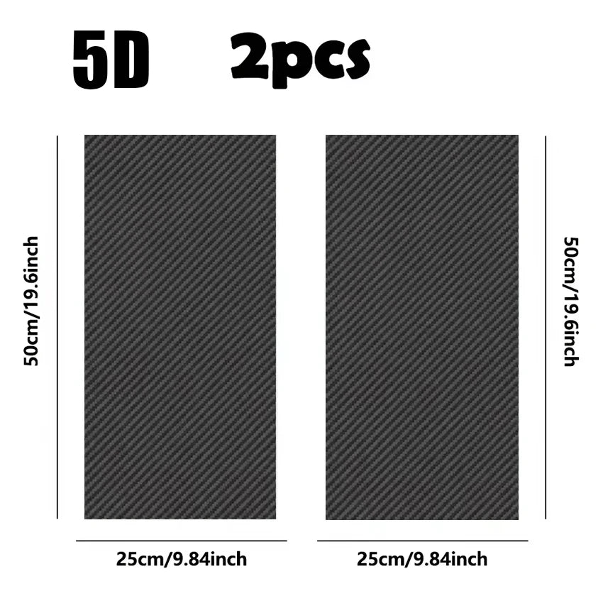 1pair 3D 5D 6D Carbon Fiber B Pillar Sticker