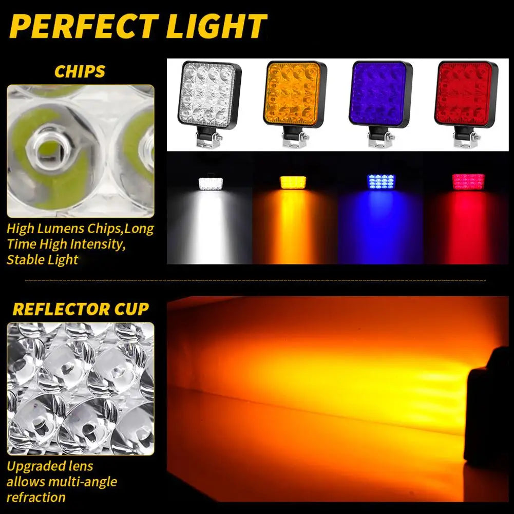 Work Brightness Neon Night Cars Truck off-road Vehicles SUV
