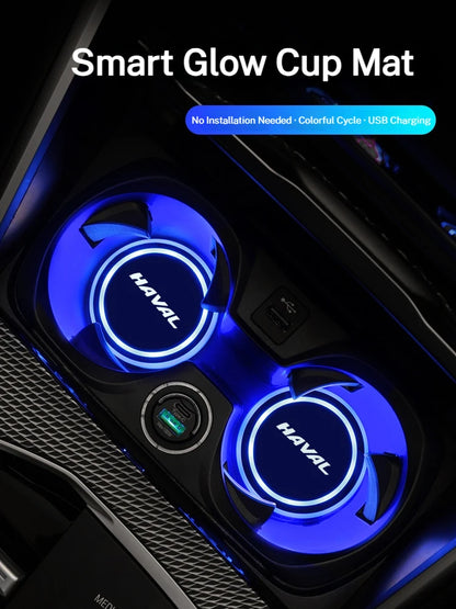 For Haval H6 Dargo M6 H9 Color Changing Cup Holder Rear
