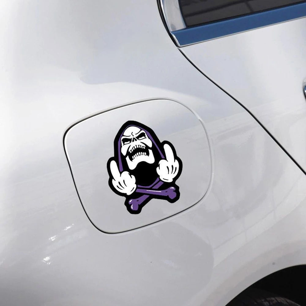 Cartoon Skeleton Gesture Reflective Stickers Motorcycle Electric