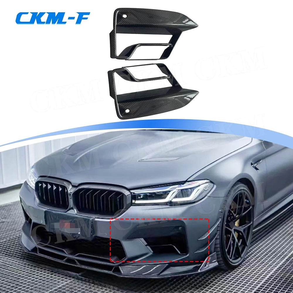 For BMW 5 Series F90 M5 Carbon Fiber Front Bumper Air Vent Trim