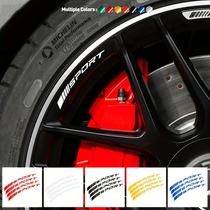 4PCS Set Sport Wheel Graphic Vinyl Motorcycle Sticker Rim