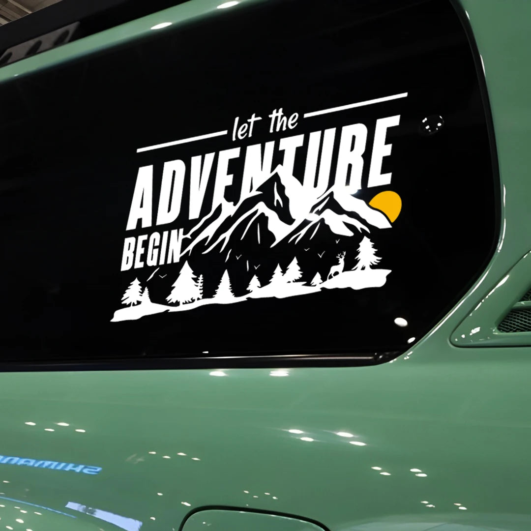 Let Adventure Begin Off Road Sticker Glass Window Body