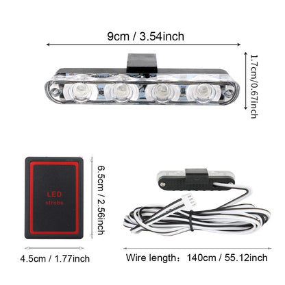 Strobe Grille Emergency Flash Stroboscopes Flasher Cars Truck Van