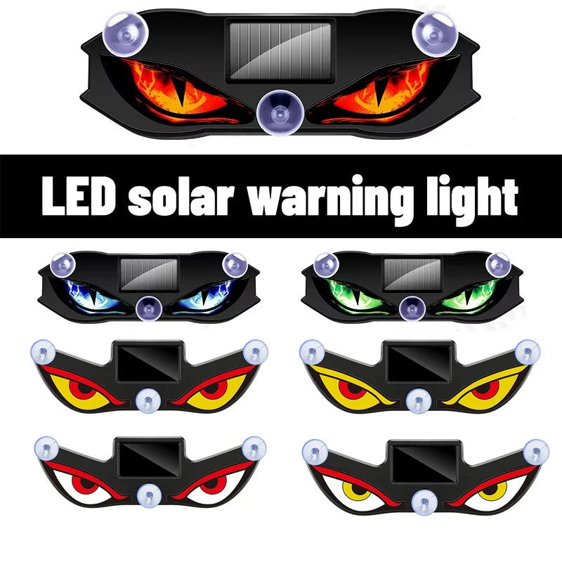 Solar Power Lamps Demon Eyes Cool Flashing Warning Dynamic