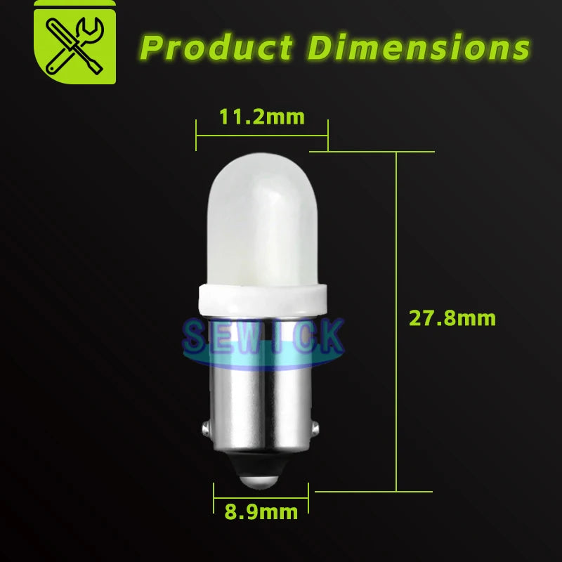 100PCS Non Polar Ac Dc 6V 6.3v ba9s T4W