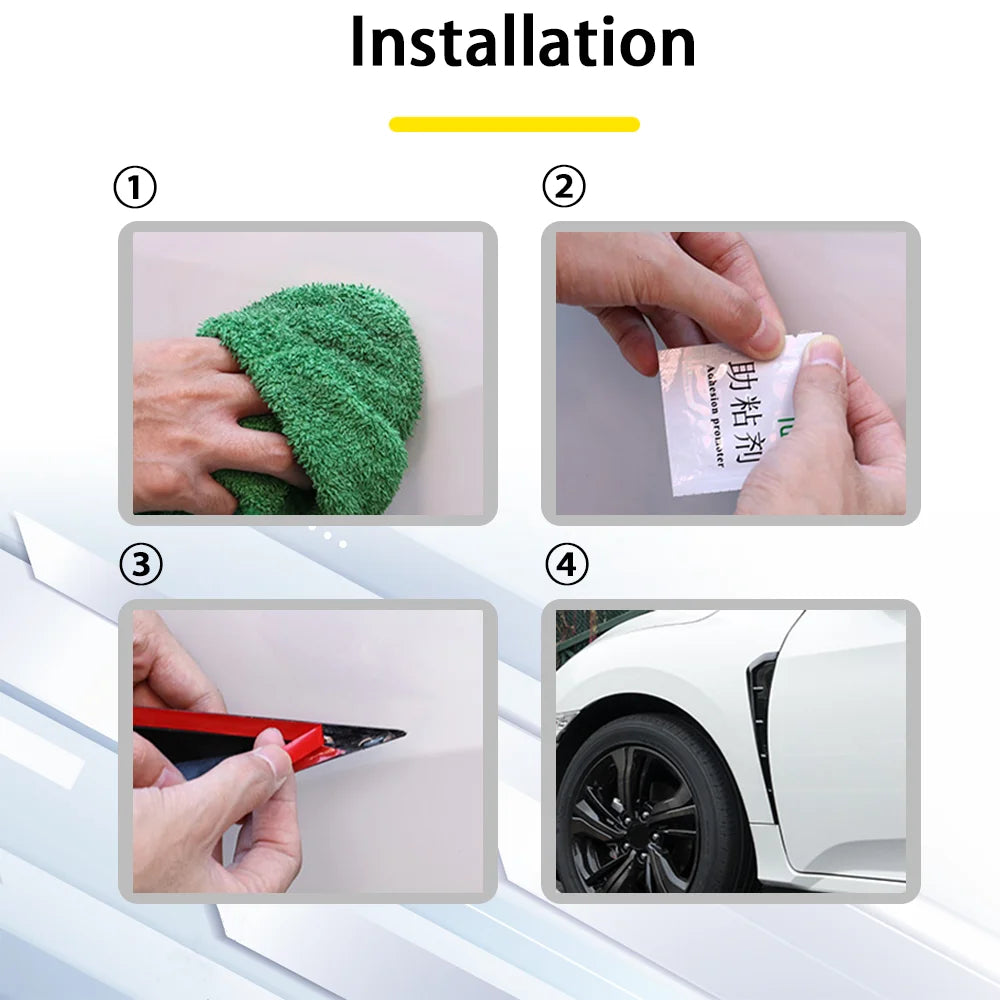 For Audi A3 A4 A5 A6 Side Fender Spoiler Wind Knife Air Vent