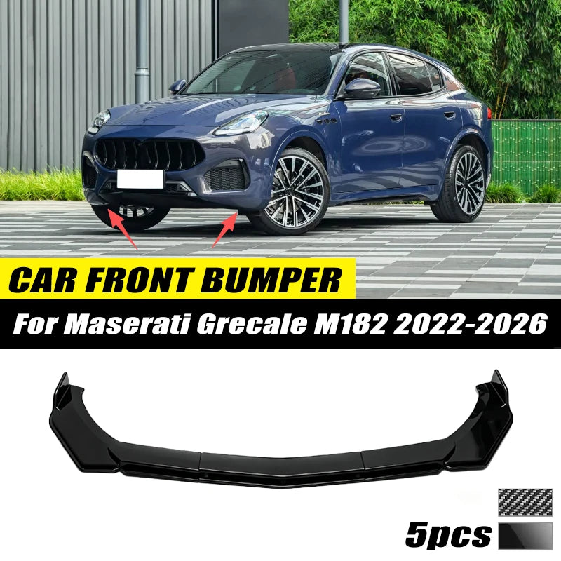 For Maserati Grecale M182 2022-2026 Front Bumper Lip Front Guard