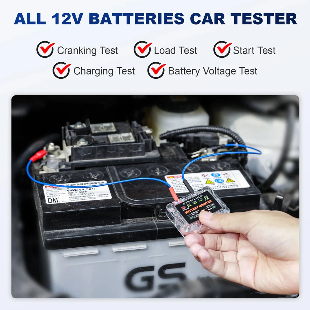 Ancel BM200 Pro 12V Battery Tester Monitor head-up Display