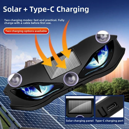 Creative Demon Eye Cool Flashing Solar Warning Dynamic Safety