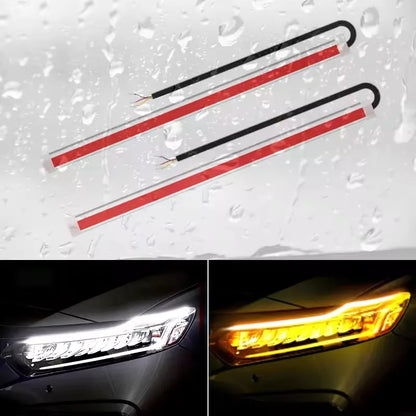 Headlights Dynamic Strips Turn Signals Yellow Flexible Daytime