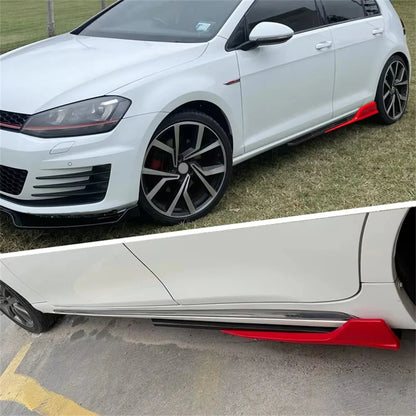 For Benz 4PCS Set Side Skirt Extensions Rocker Lip Splitters BMW