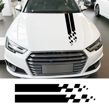 For All Models Hood Cover Stickers Racing Sport Bonnet Vinyl