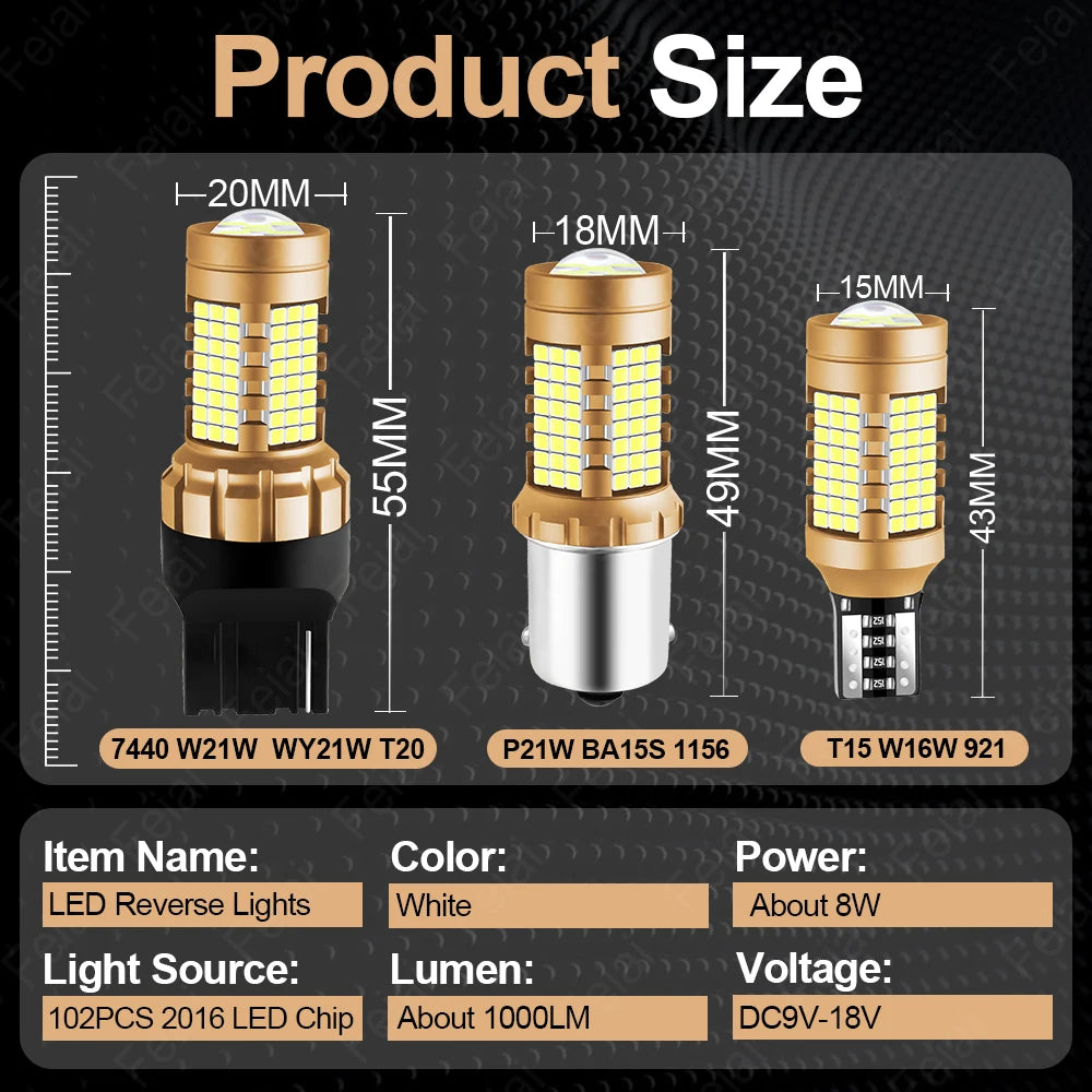 For Volkswagen VW Golf 7 2013 Reverse Bulbs 2014 2015 2016 2017