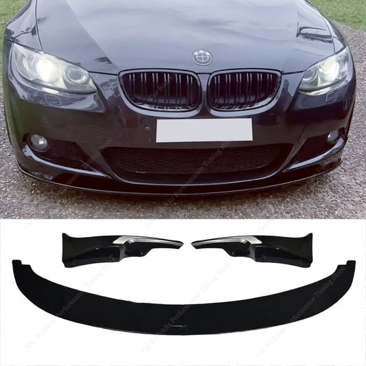 For BMW E92 E93 M Sport pre-lci 4PCS Mp Gloss Black Front Bumper