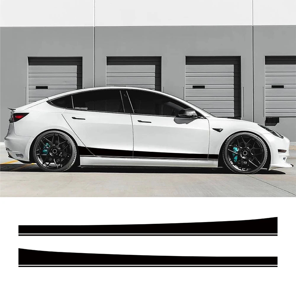 Door Side Sticker Compatible Tesla Model Racing Decor Decals