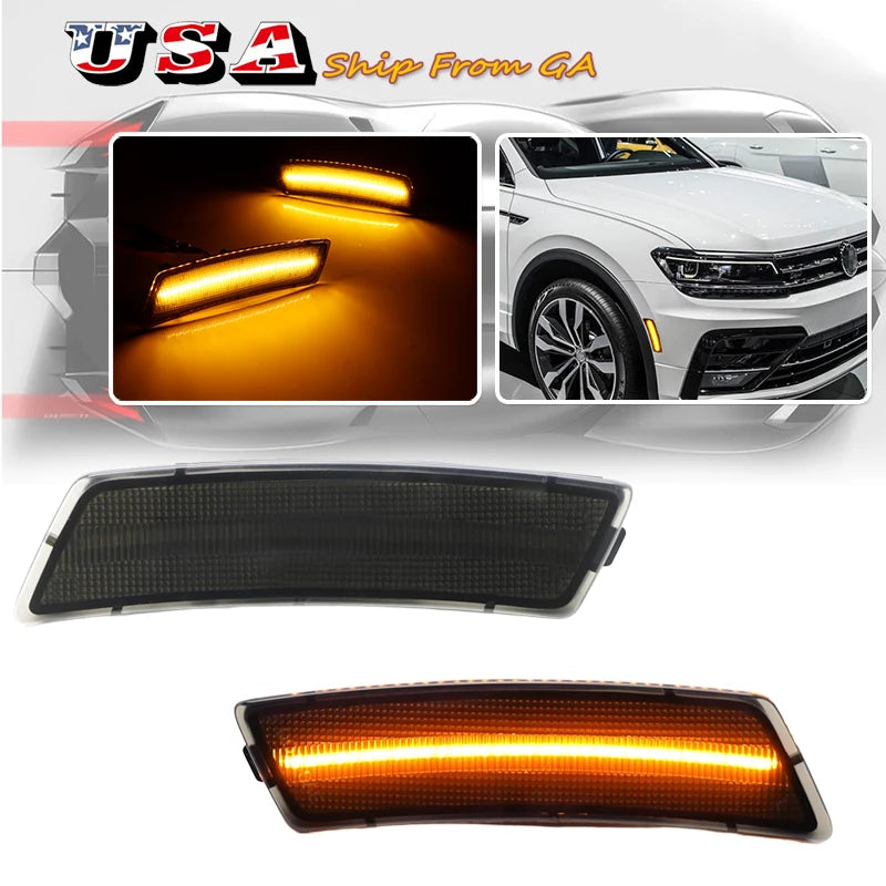 For Volkswagen Beetle 2012-2019 LED Fender Side Marker Smoked