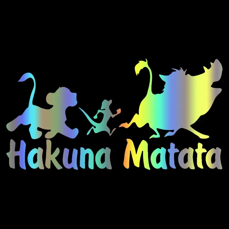 19CM Stickers Hakuna Matata Animal Cover Scratches Personality