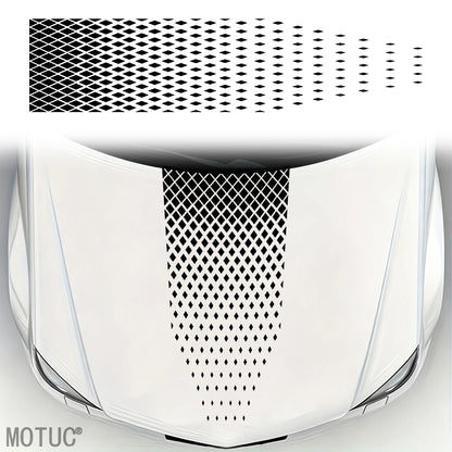 Diamond Rhombus Mesh Engine Hood Sticker Decal Self Adhesive