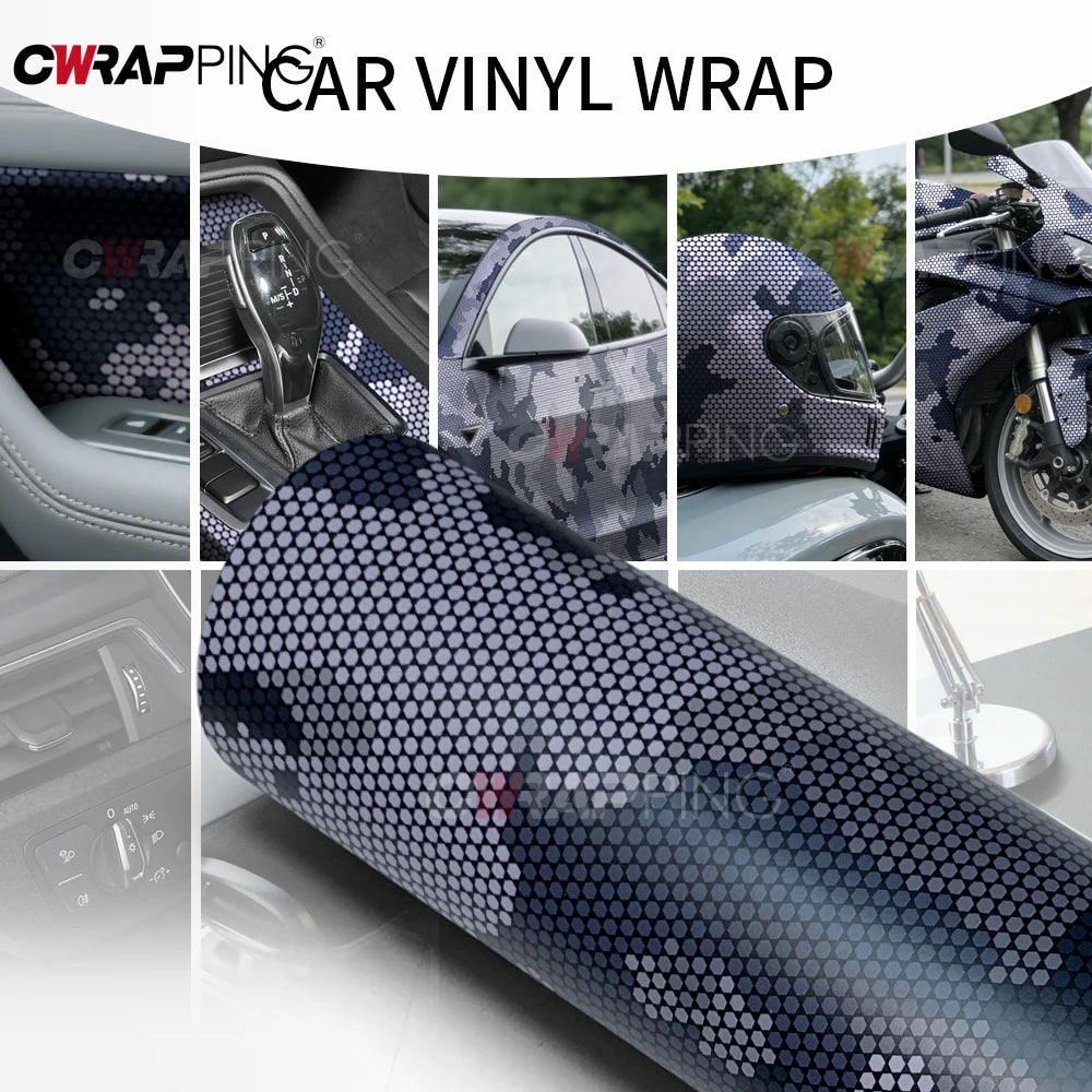 Camouflage Wrap Vinyl Foil Motorcycle Helmets Wrapping Sticker