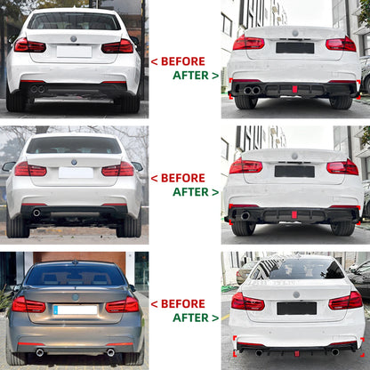 For BMW F30 3-Series M-Sport 2012-2019 Rear Bumper Diffuser Lip
