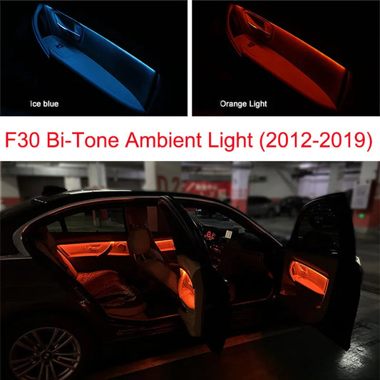 For BMW Series F30 2012-2018 Colors Blue Orange Interior Ambient