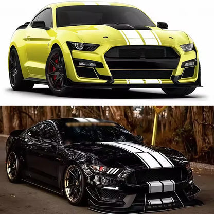 For Diy Auto Hoods Stripe Decals Waterproof Stickers Durable