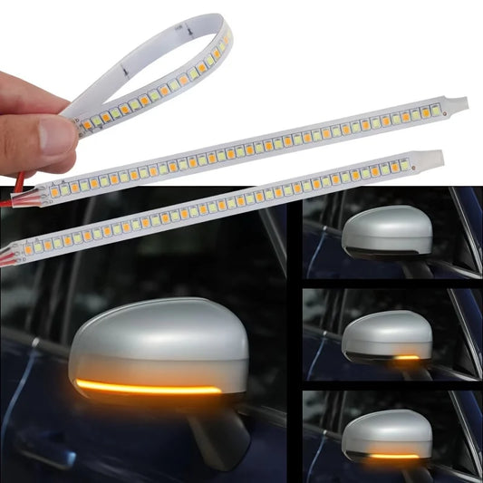 2PCS 12V Rearview Mirror Indicator Headlight Strip Turn Signal