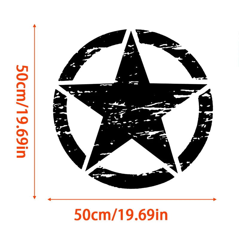 For Jeep Sticker Large Hood Graphic 50CM Big Star Graphic