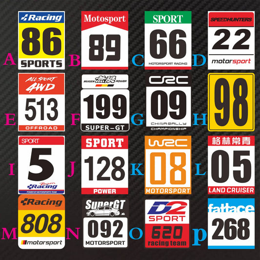 For Motor Racing Team Sports Customize Decals Door Side Body