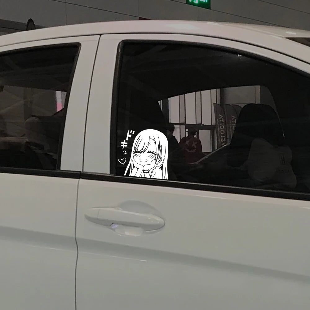 Window Sticker Sweet Girls Cartoon Graphics Rear Windshield