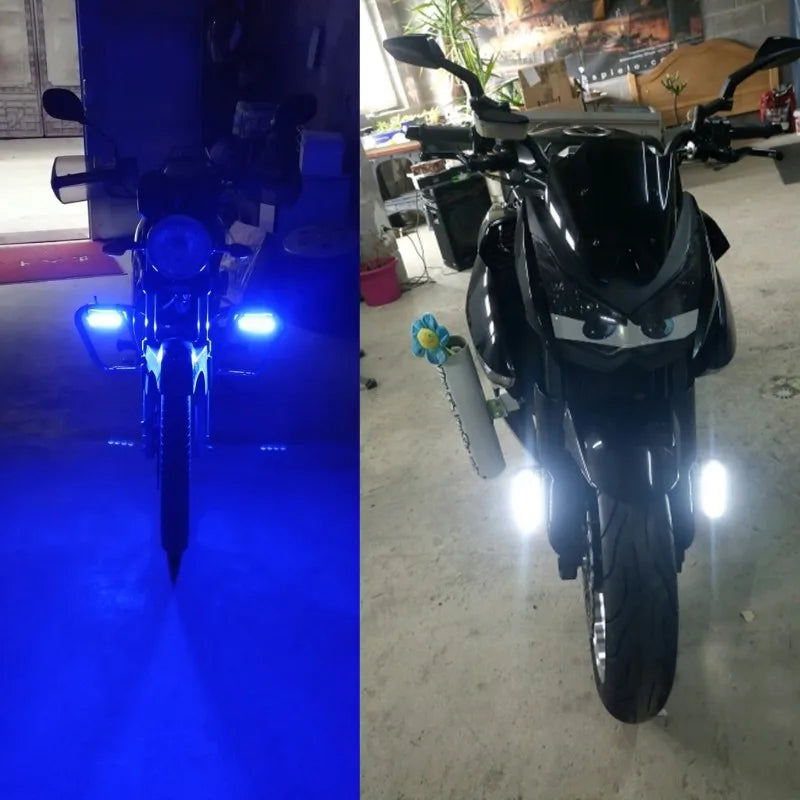Motorcycle Scooter Warning Flasher red-blue Flashing Strobe