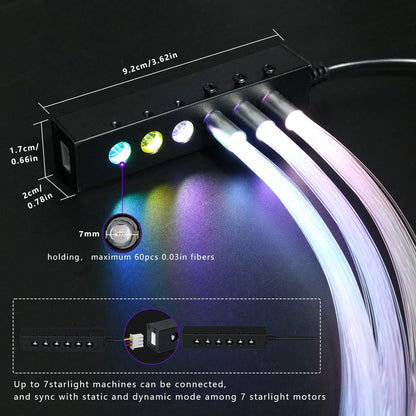 dc12v Holes Starry Sky Bluetooth APP Controller Rgbw Fiber