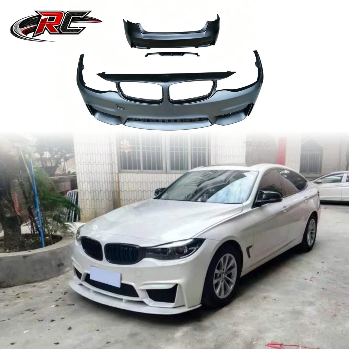 For BMW 3 Series Gt F34 M3 F80 Frp Primer Body Kit Front Rear