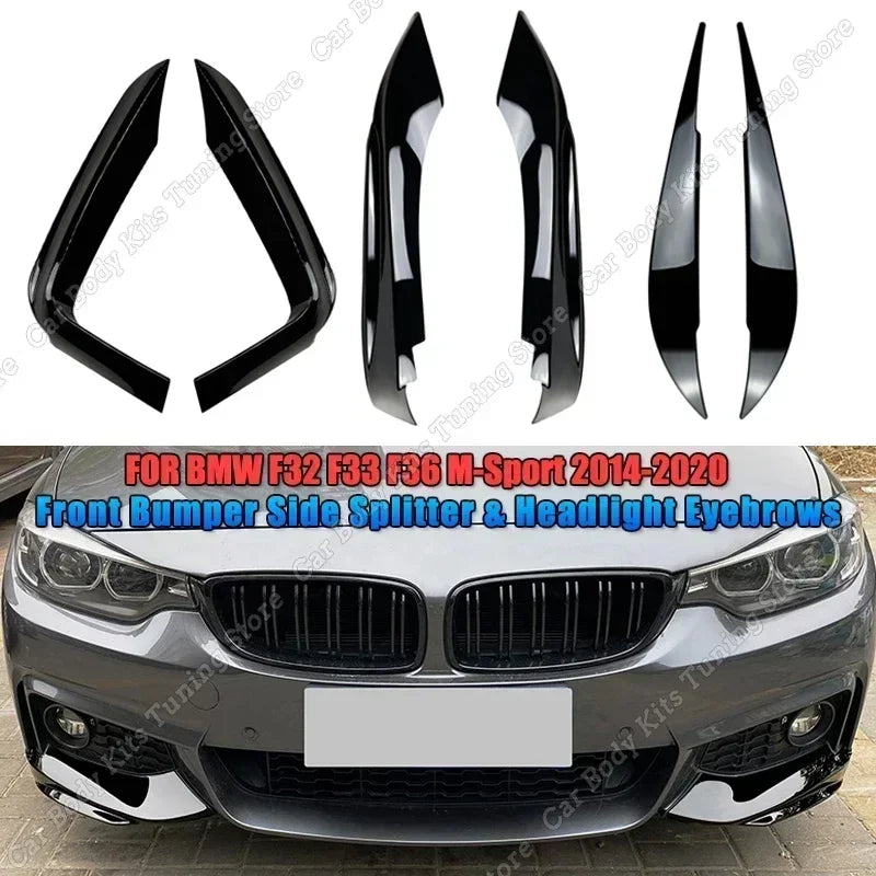 For BMW F32 F33 F36 420I Mp Front Bumper Lip Splitter Spoiler