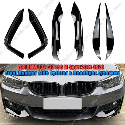 For BMW F32 F33 F36 420I Mp Front Bumper Lip Splitter Spoiler