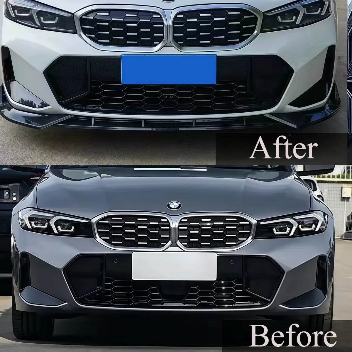 For BMW 3 Series G20 G21 2023 Front Bumper Lip Chin Air Dam