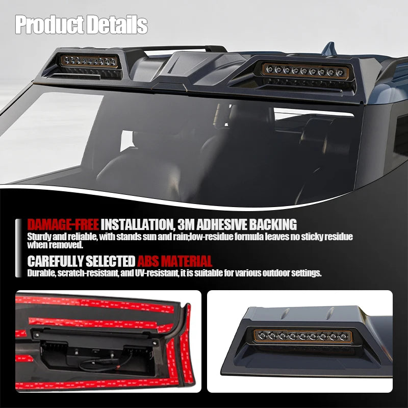 For BYD Shark 6 2024-ON Roof Roof Spotlight Base ABS Pickup