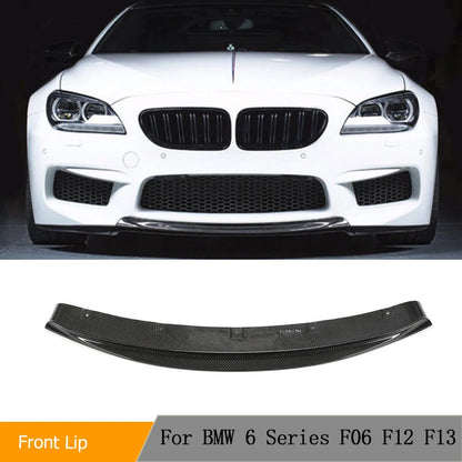 For BMW 6 Series F12 F13 Carbon Fiber Front Bumper Lip Spoiler