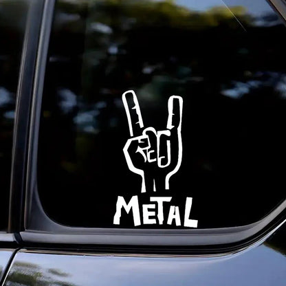 11x18cm Heavy Metal Rock Gestures self-adhesive Vinyl Sticker