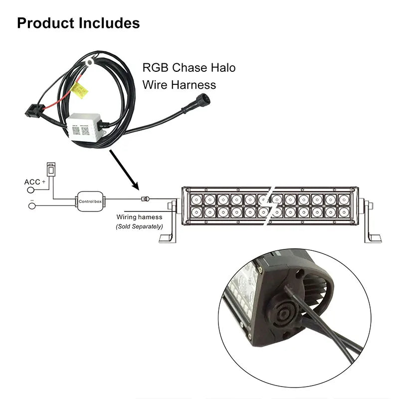 12volt 22inch RGB Chasing Bar Truck Off Road Pickup