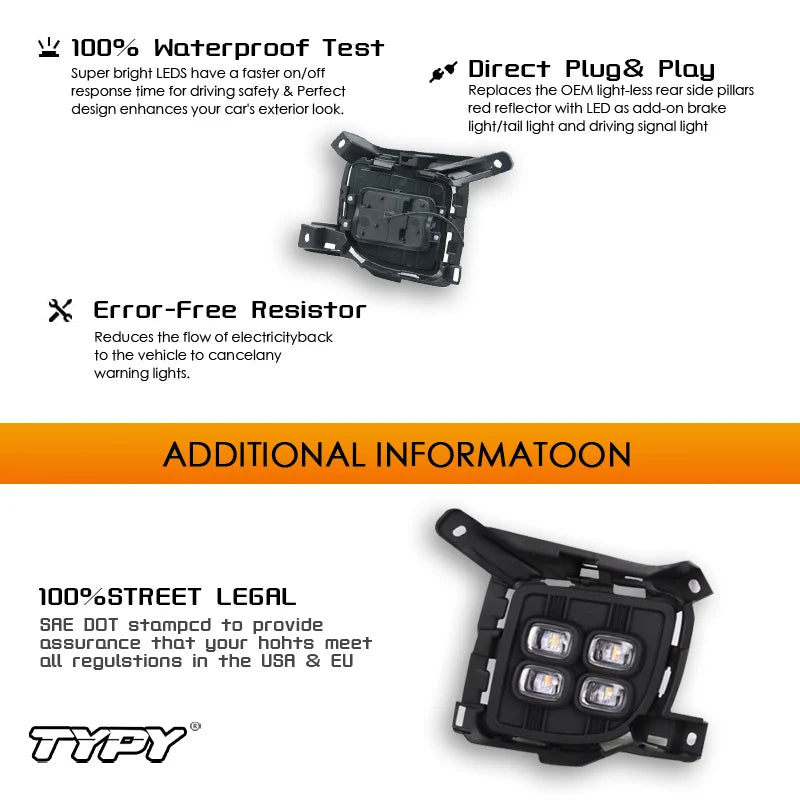 For Toyota Land Cruiser FJ200 LC200 Typy Front Bumper Fog
