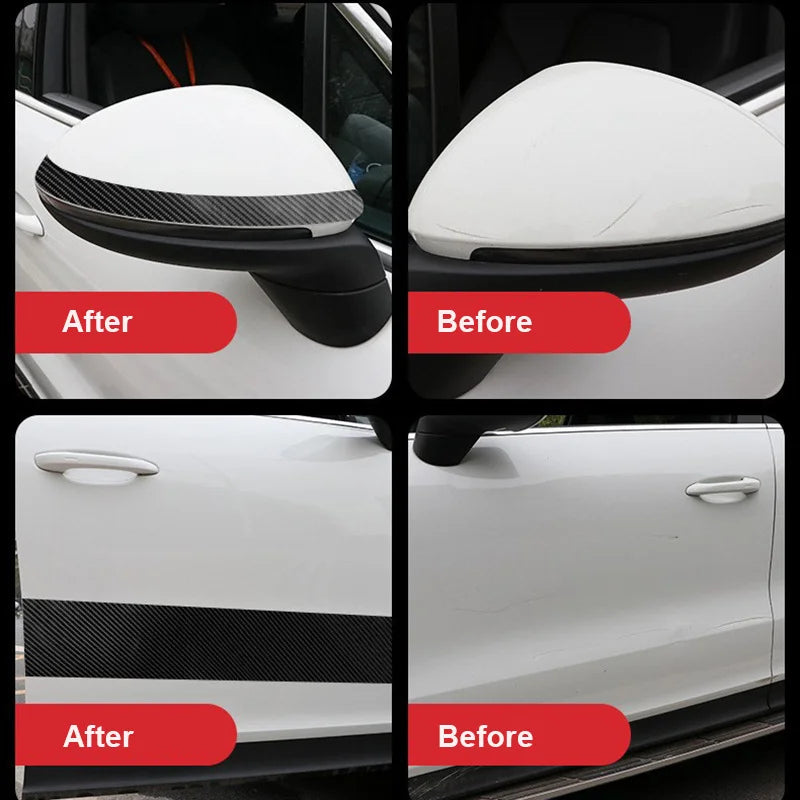Nano Carbon Fiber Sticker Paste Door Sill Protector Bumper