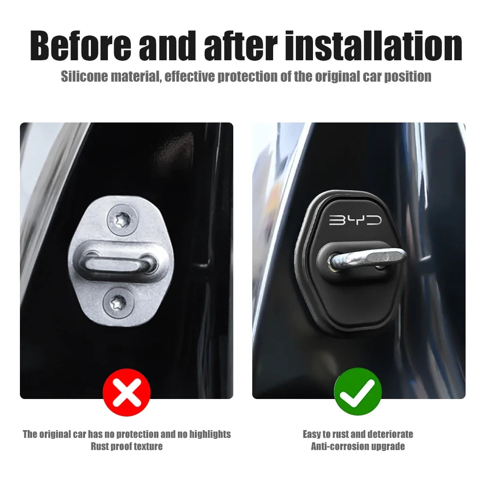 For BYD Seal U Dolphin Sealion 4PCS Silicone Door Lock Cover