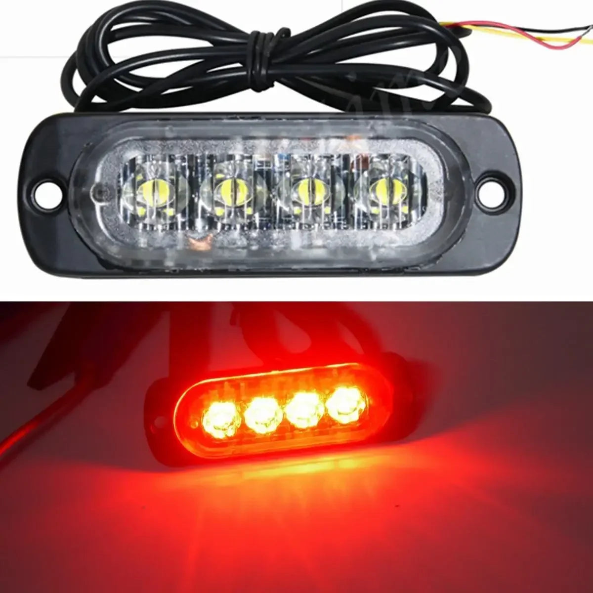 4LED Strobe 12V 24V Emergency Signal Lamps Warning Truck