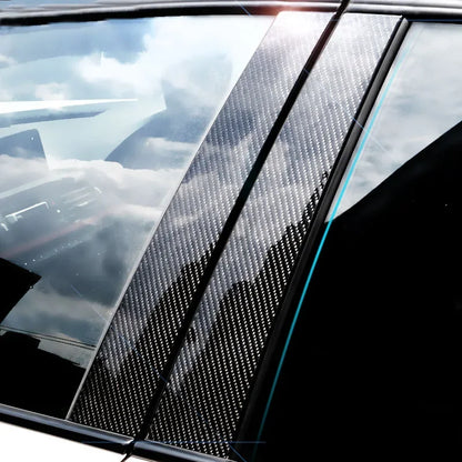 Carbon Fiber Vinyl Sticker Waterproof Glossy Black Wrap Roll