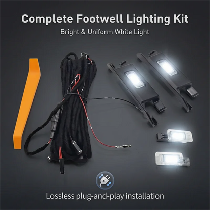 For VW T‑ROC Jetta Polo T‑Cross 4PCS Footwell Lighting Cable